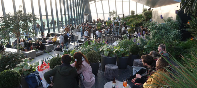 Watching London from Sky Garden