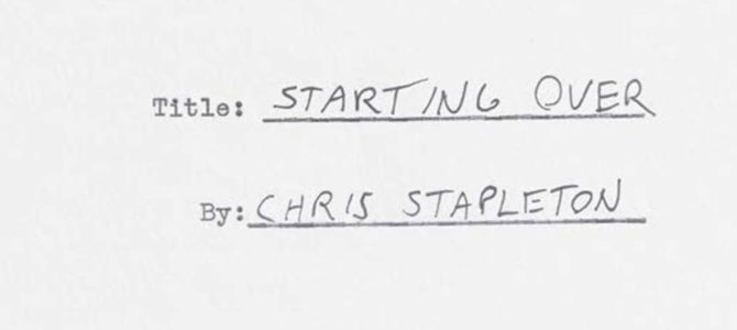 Chris Stapleton – Starting Over