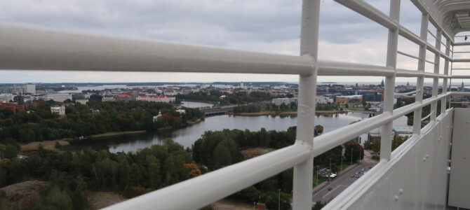 Watching Helsinki from the Olympic Stadium Tower