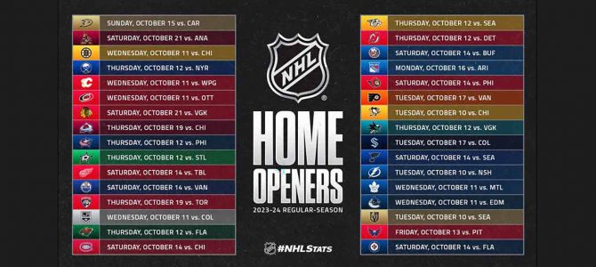 NHL Schedule 2023-24 released – Here are my suggested Trips