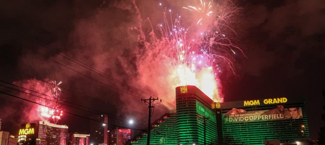 Las Vegas New Year’s Fireworks 2024 near MGM Grand