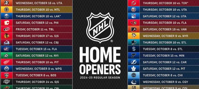 NHL Schedule 2024-25 – My Suggested Trips