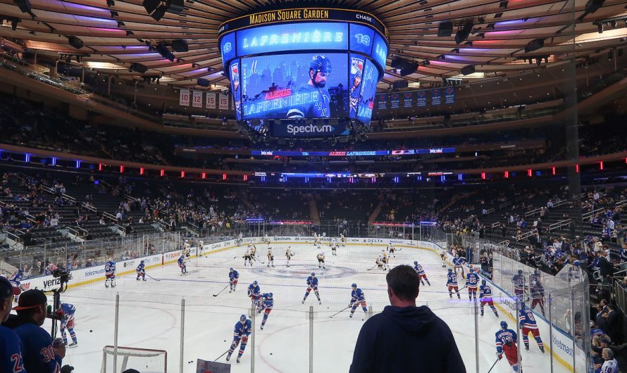 Watching the New York Rangers at Madison Square Garden