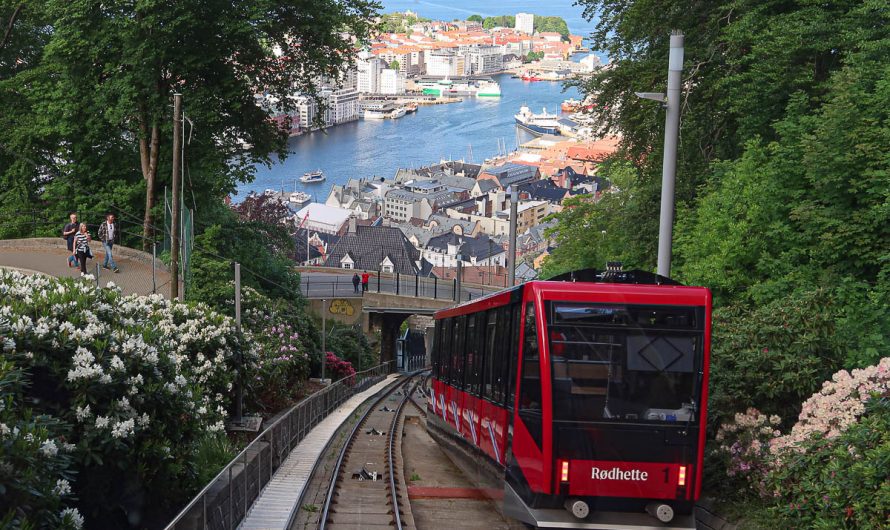 Riding the Floibanen in Bergen